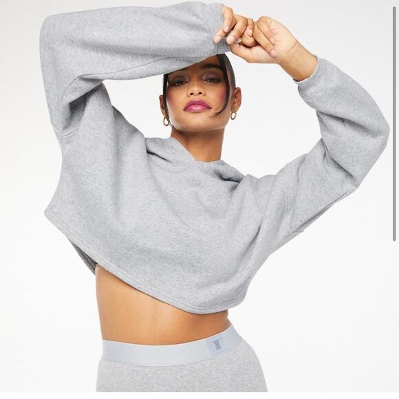 Savage X Fenty Tops - Savage X Fenty Women’s Cropped Hoodie Gray Size Medium